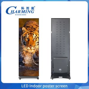 Indoor Full Color Poster LED Display P1.86 Floor Standing Digital Poster LED