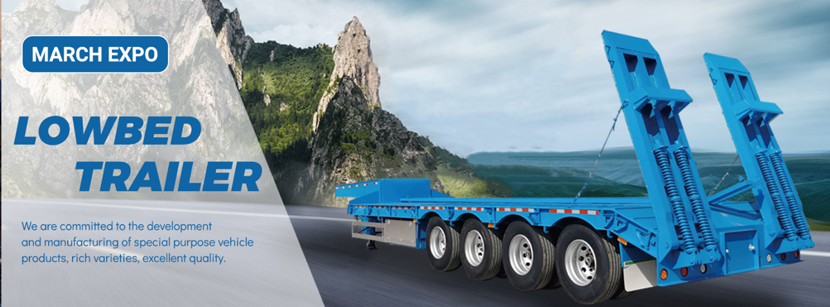 3 Axle 80ton Detachable Gooseneck Lowbed Semi Trailer Heavy Duty Lowboy Trailer For Ghana