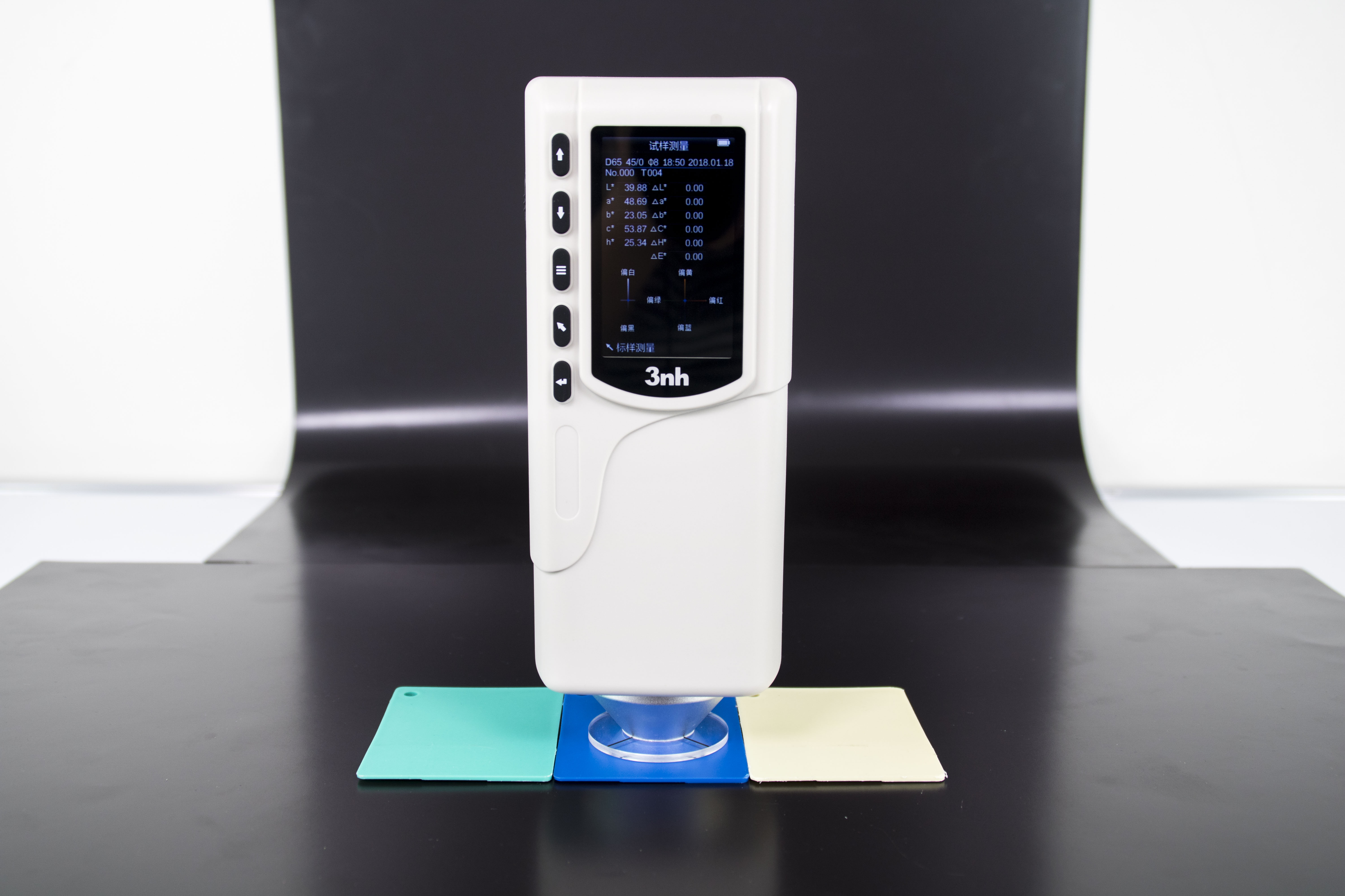 45/0 Precision Colorimeter 3NH NR145 Color Difference Meter with CIE LAB Delta E Color Space and 8mm aperture