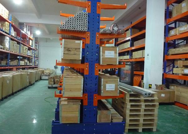 Powder Coating Structural Steel Storage Racks Warehouse Cantilever Racking