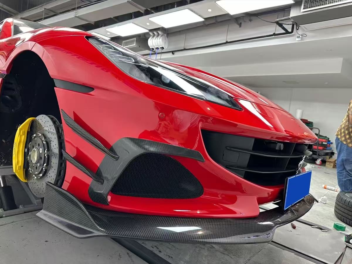 Portofino Retrofit Carbon Body Kit MSY Style Front Lip Carbon Fiber Diffuser Spoiler Side