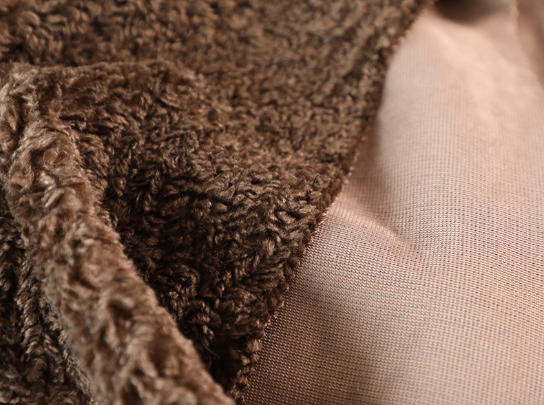 Solid Color Faux Sherpa Fleece Fabric Teddy Bear 300gsm Outdoor Coat Warm