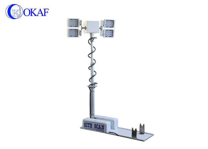 China Mobile LED Night Scan Light Tower , 1.8m Vehicle Mounted Light Tower Mast on sale