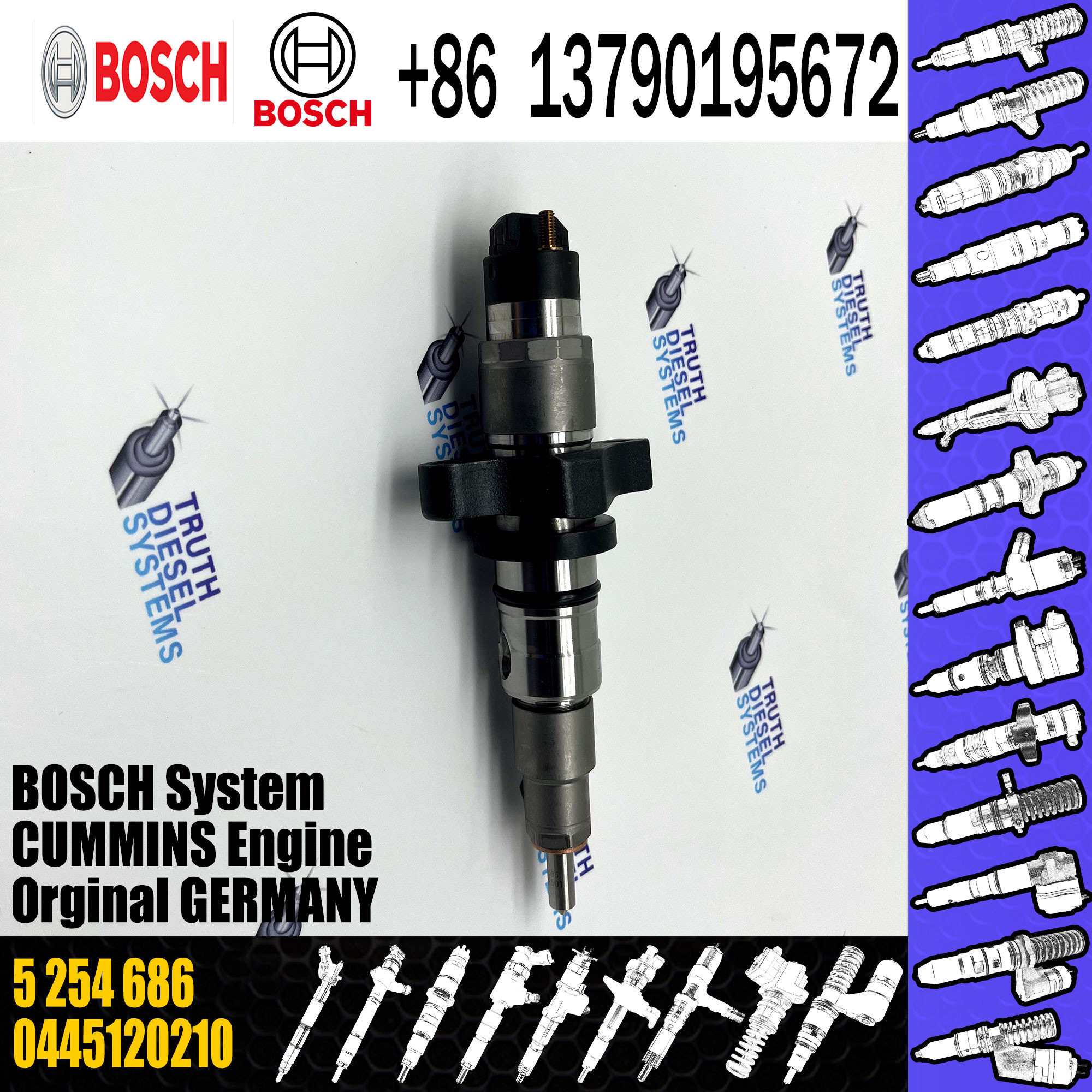 4940589 5254686 5086894AA 0445120018 0445120210 0445120113 0445120255 0986435503 Original Fuel Injector