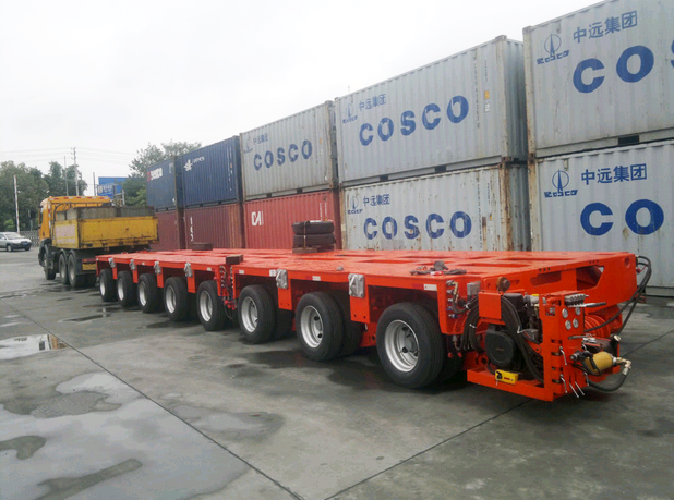Truck Trailer 200 Ton 250 Ton-600 Ton Multi Axle Hydraulic Lowbed Lowboy Semi Trailer