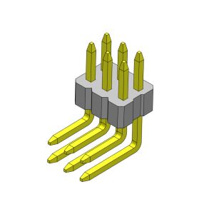 1.00mm Dual Row Pin Header Connector Female R/A Type 2*2PIN To 2*40PIN