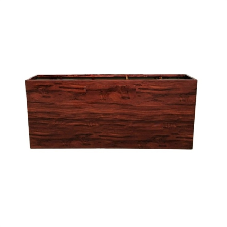 Flower pot corten steel long rectangle outdoor planters