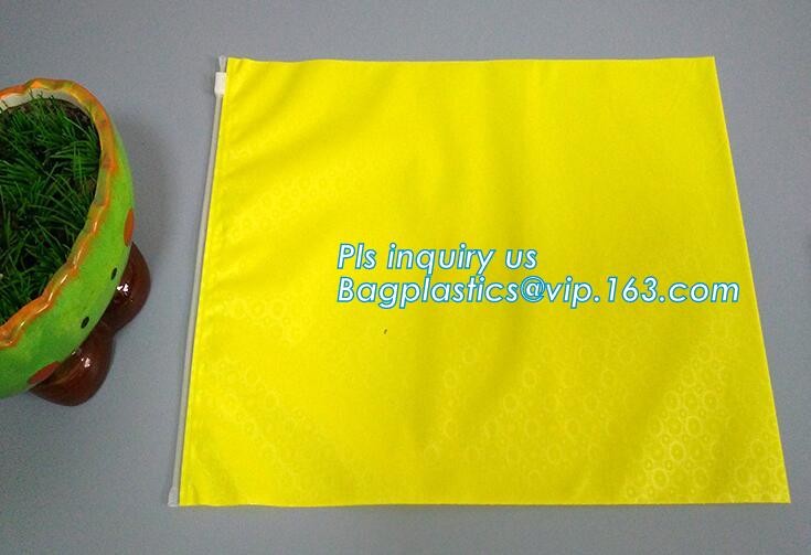 Custom logo EVA slider zipper makeup brushes packing bag, slider zipper bag /writable plastic bag with zipper, slider