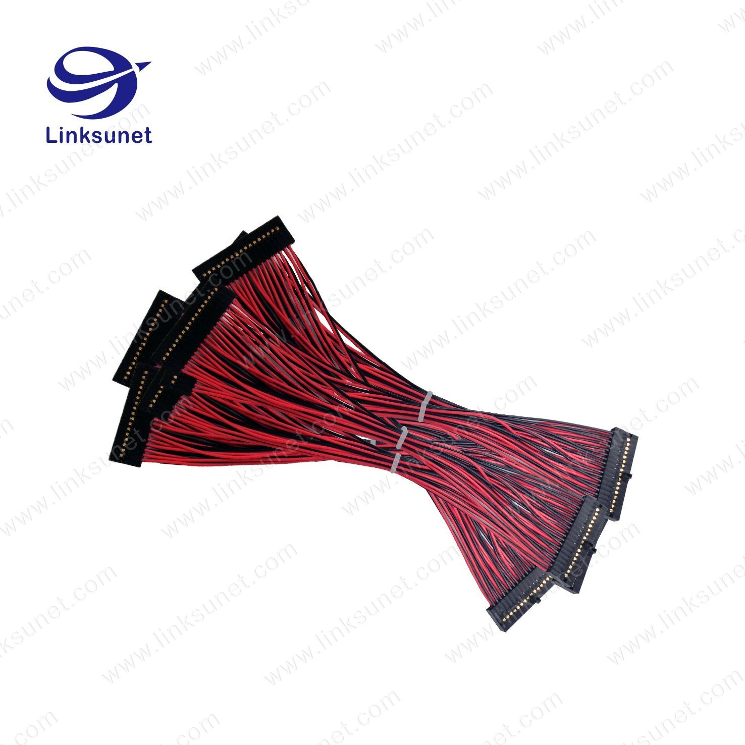 2.54mm Pich 22awg Automotive Wiring Harness Ptfe Wire Material With 2 * 22 Pin