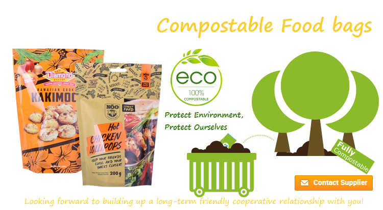 Plastic Zip Lock Stand Up Bag Corn Starch Supplier From China