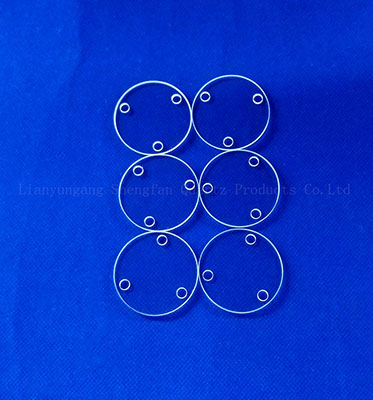 Transparent Quartz Glass Plate Heat Resistance Processing Laser Drilling With Hole