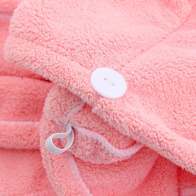 Custom Solid Color Hair Towel in Soft Absorbent Fabric for Quick-drying and Thickened