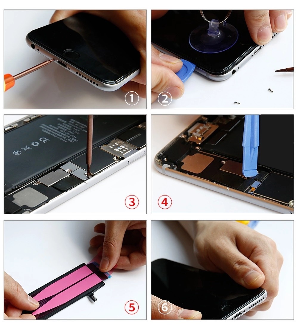 2200Mah Lithium Cell Phone Battery For Apple IPhone 6s 7 8 Repair