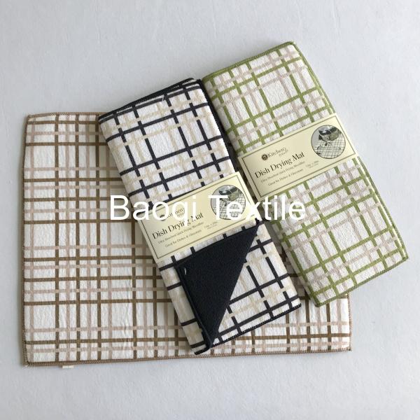 100% polyester super absorbent water microfiber printed kitchen mat ,washable