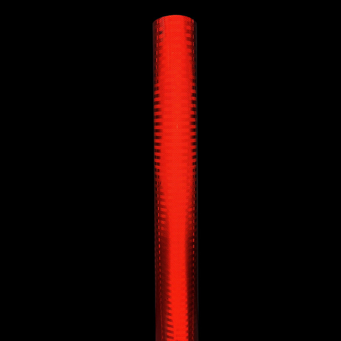 1.22*45.72m Red Reflective Film Durable Prismatic Reflective Sheeting For Safety Signs