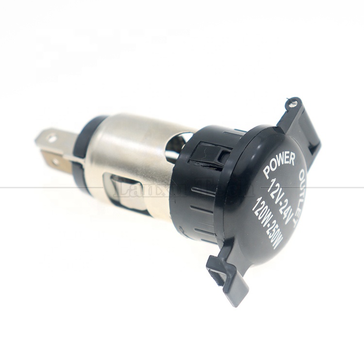 12v 24v Waterproof Gap Car Cigarette Lighter Female Socket Power Charger Adapter for Motorcycle
