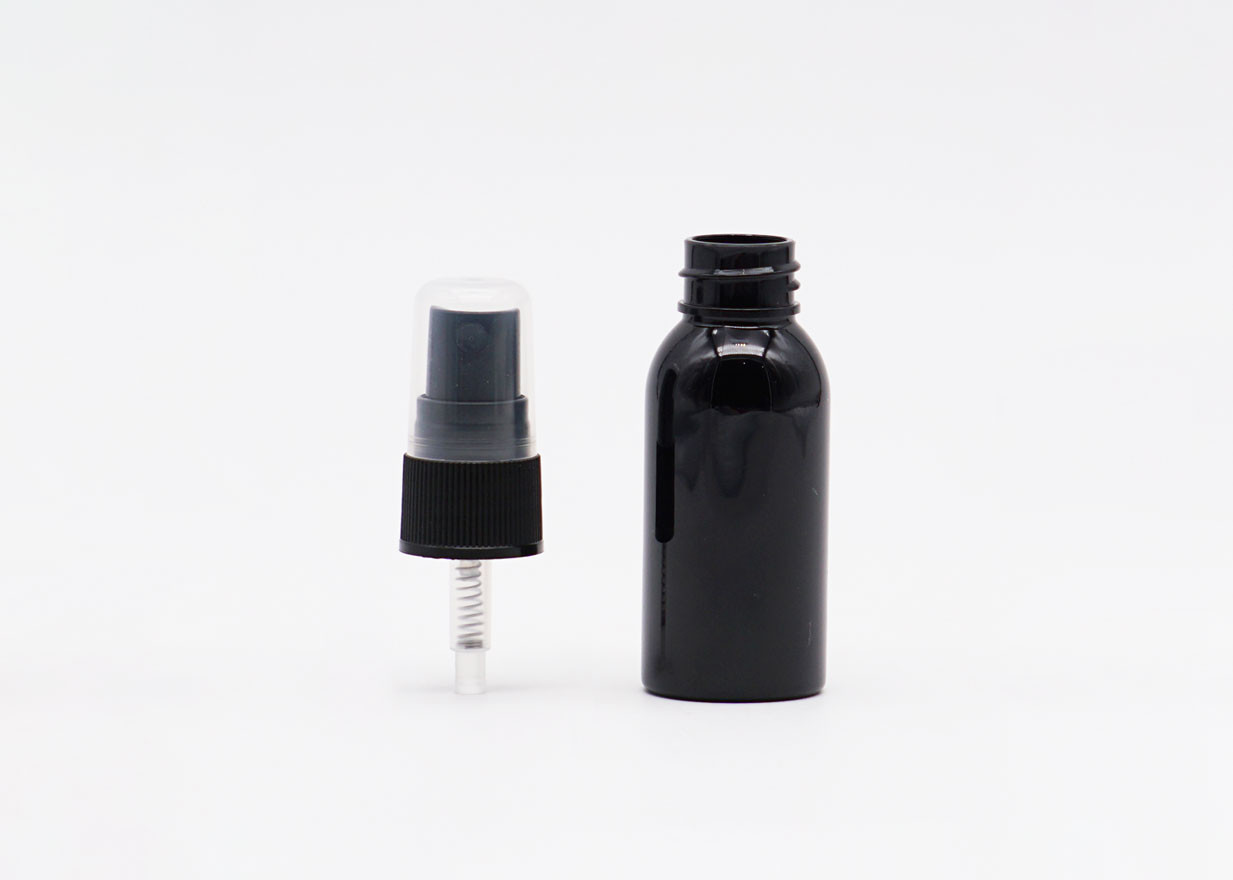 Plastic Fine Mist Sprayer Bottle 60ml Cylinder Matte Transparent