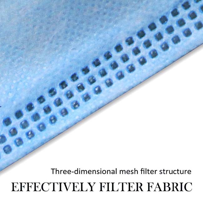 Sterility Influenza 3 Ply Surgical Face Mask Disposable Mouth Face Blue Color