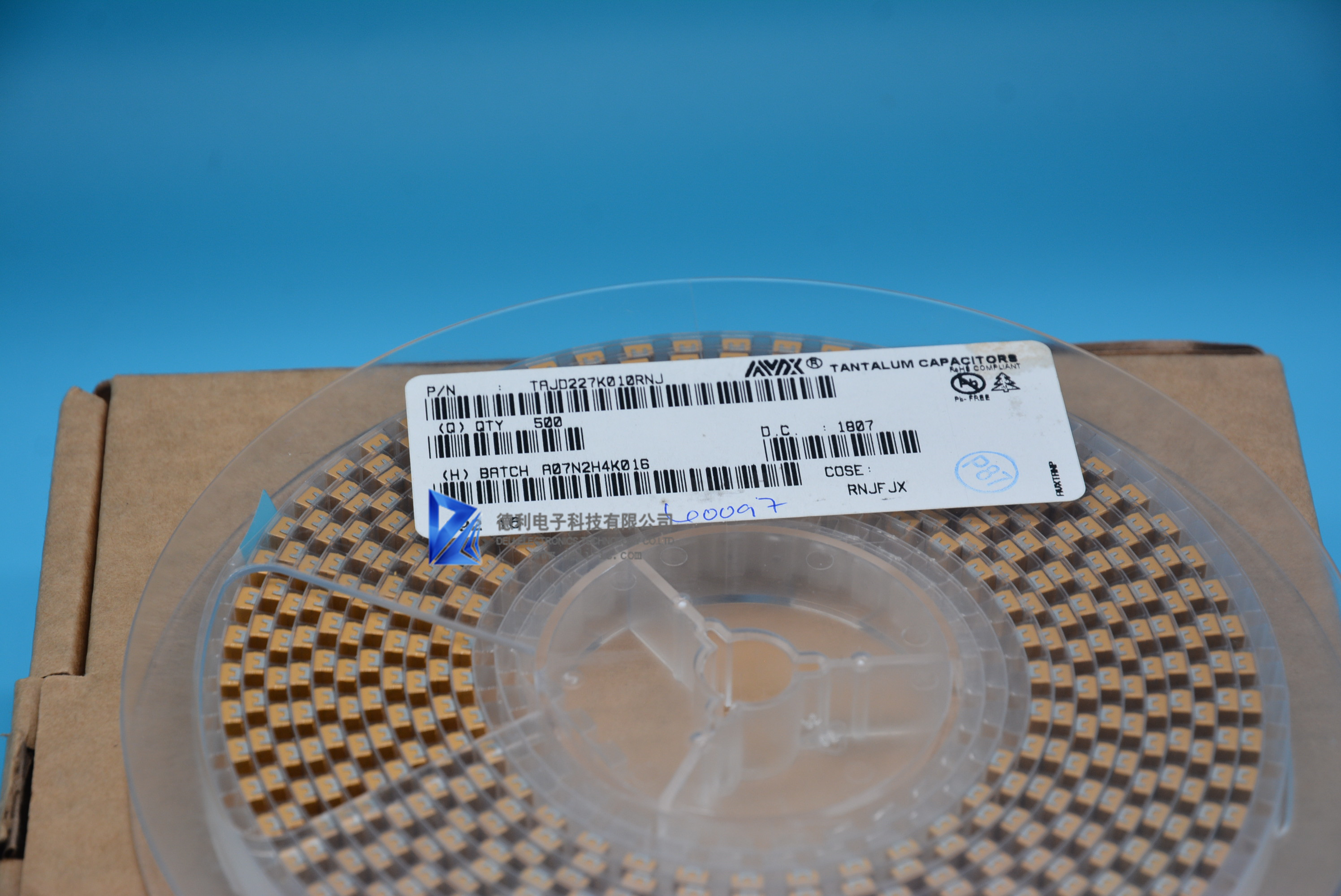 TAJD227K010RNJ 220uF 10V Solid SMT Tantalum Capacitor