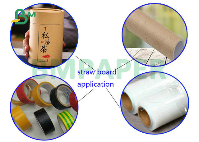 Stable Stiffiness 300gsm 320gsm Straw Board For Cardboard Tubes 1.2meter width