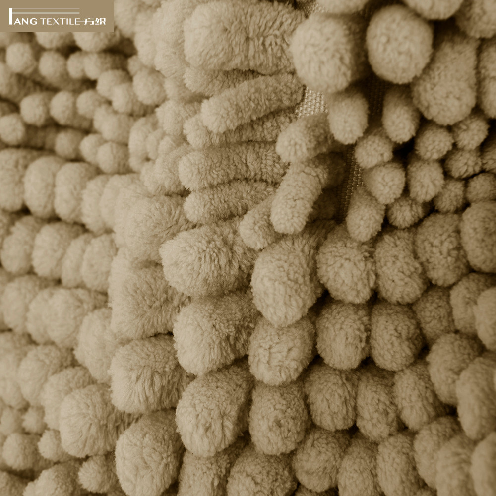 Eco Friendly Plush Microfiber SEBS Backing Chenille Bath Rug Mat