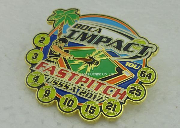 Brass Die Stuck Animal Custom Soft Enamel Pin , Zinc Alloy Promotional School