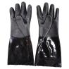 Buy cheap Triple Dipped PVC Chemical Safety Gloves Black Textured Grip Cotton Lined Sandy from wholesalers
