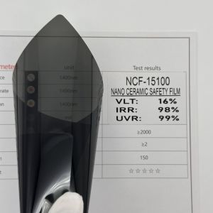 Nano Ceramic Safety Film with 16% VLT 98% IRR and 99% UVR for Car Window Solar