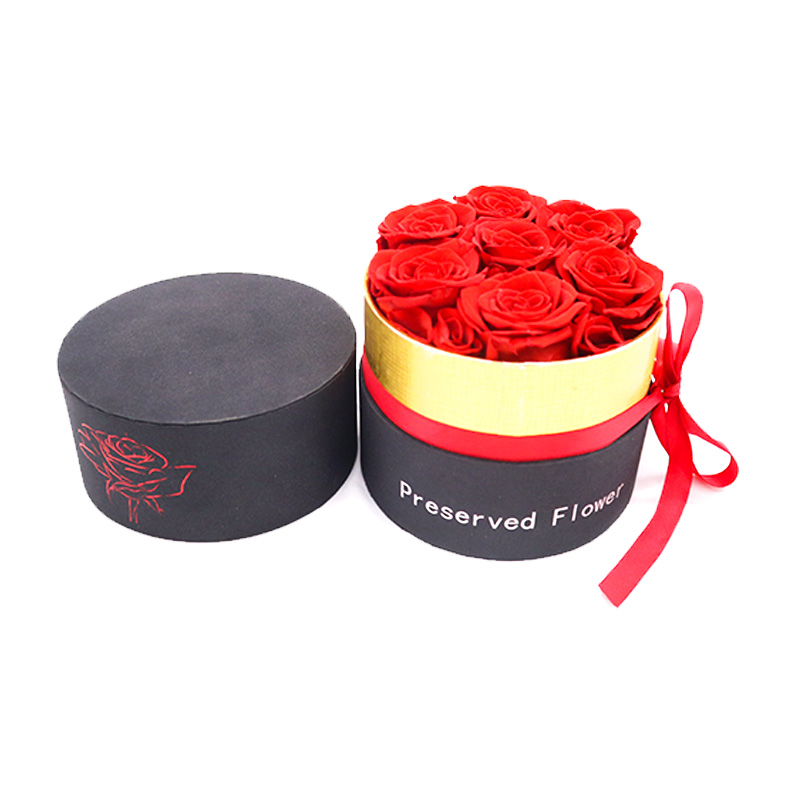Beautiful Color Favor Gift Boxes , Eternal Love Preserved Flowers In A Box