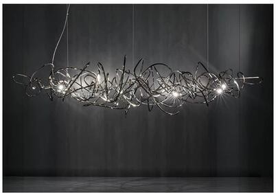 Postmodern creative art simple stainless chandelier living room Doodle Vertical chandelier(WH-MI-359)