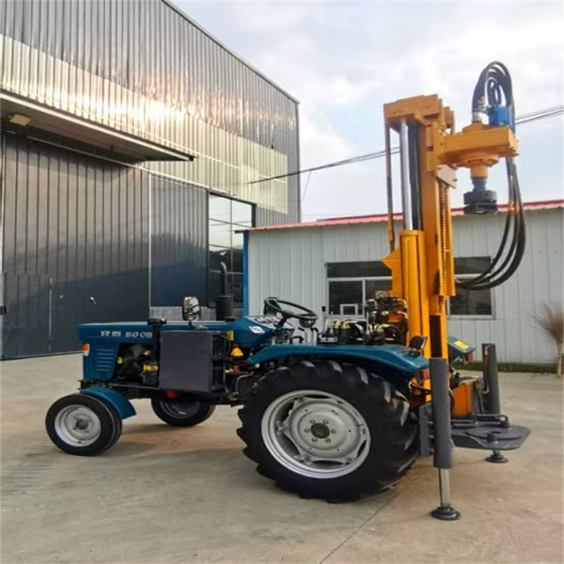 Tractor Type Four Wheel Mobile Drilling Rig For Rural And Civilian Drilling Rigs