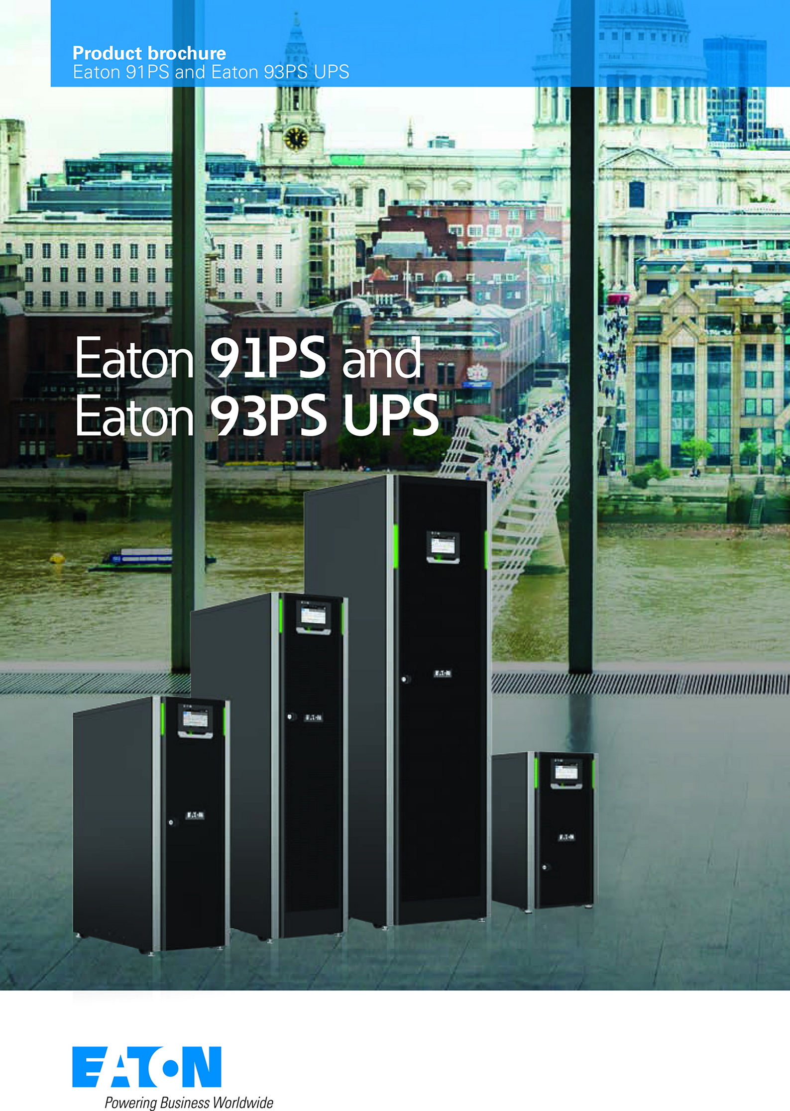 Eaton 93PS Series 3000kVA 3-Phase On-line UPS 25kVA 30kVA 600-1200kVA Battery Type AGM