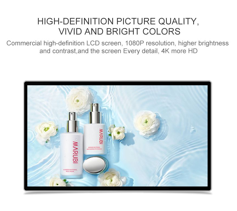 27 Inch 1920x1080 Elevator Advertising Multimedia Wall Mount LCD Display Video Wall