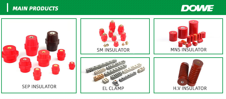 Earthing DMC SMC Insulators Busbars Support White Bus Bar Clamp 130mm