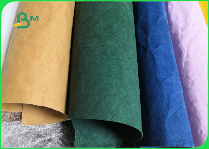 Recyclable Eco friendly Green / Blue Soft Washed kraft Paper For Grocery Bags