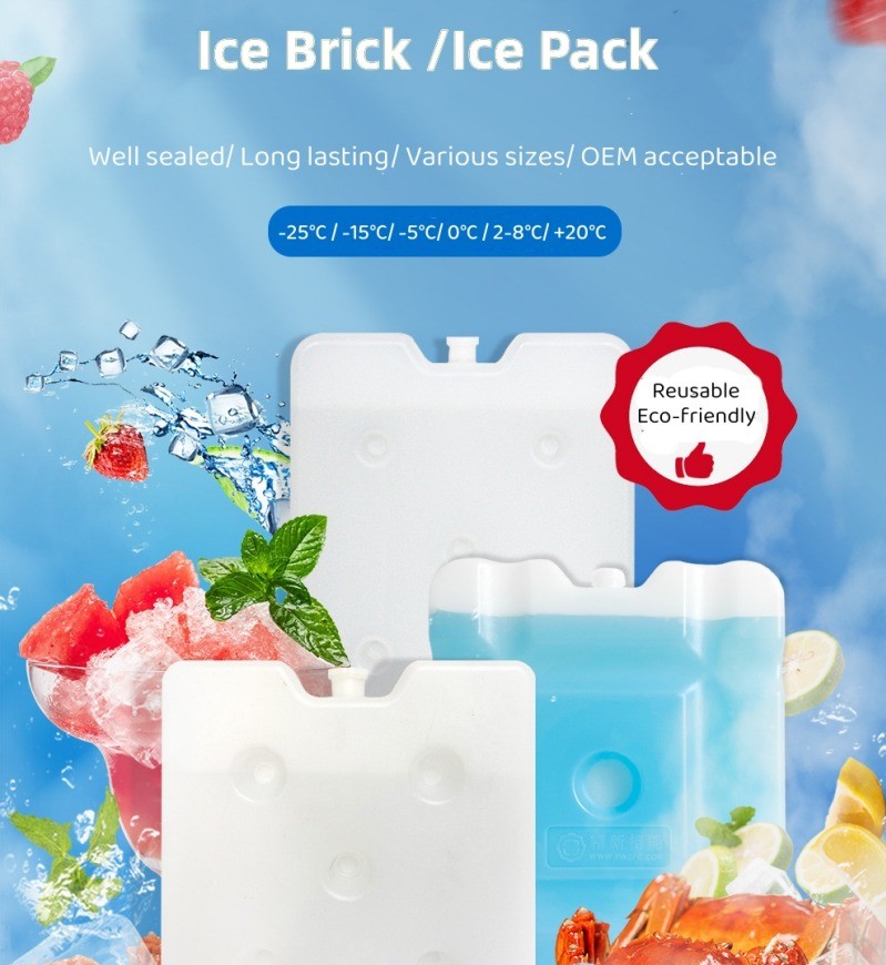 Rigid Plastic Cooler Gel Packs Non Toxic Reusable Ice Pack Cooler