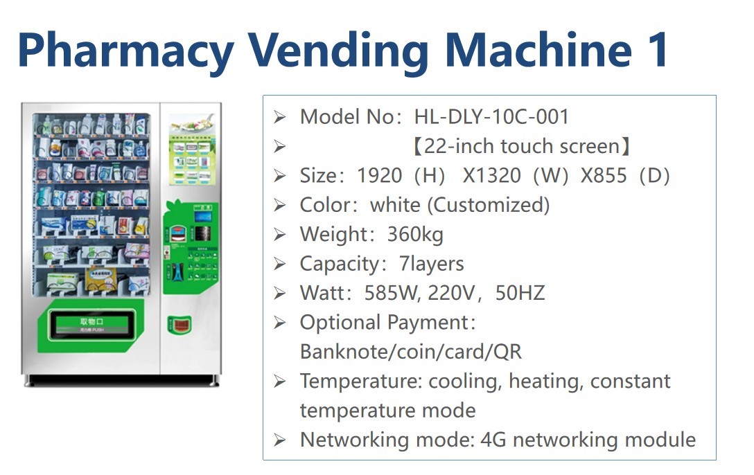 Floor Standing Vending Pharmacy Machines For Otc Medication With 21.5 Inch Screen