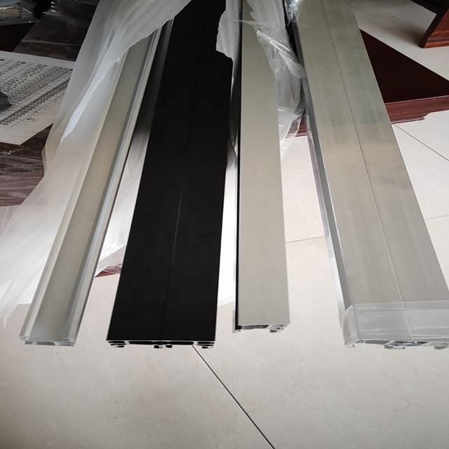 USA standard anodized silver white black solar rail aluminum profiles