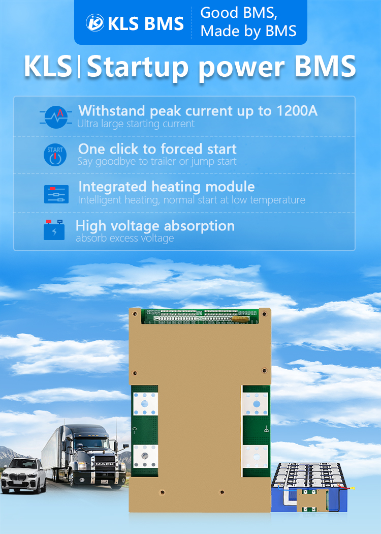3S-24s 35A-60A NCM LiFePO4 BMS Starting Board 600A-1200A For Automobile Starting Battery