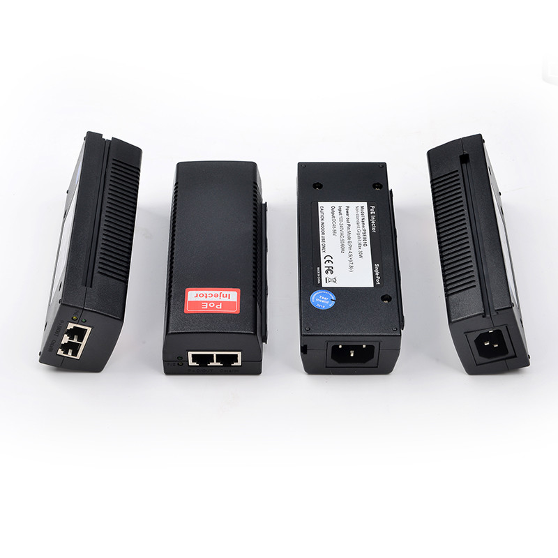 Gigabite 30W 60W POE Injector gigabit POE Power Supply Adapter Compatible W/T IEEE802.3at/af 0.625A for POE camera