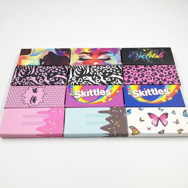 Wholesale Diamond Eyelash Lash Packaging Book Shape Magnet Box 3D Mint Eyelashes Vendor Customized Magnetic Cardboard Boxes False Nail Packaging Box with Window