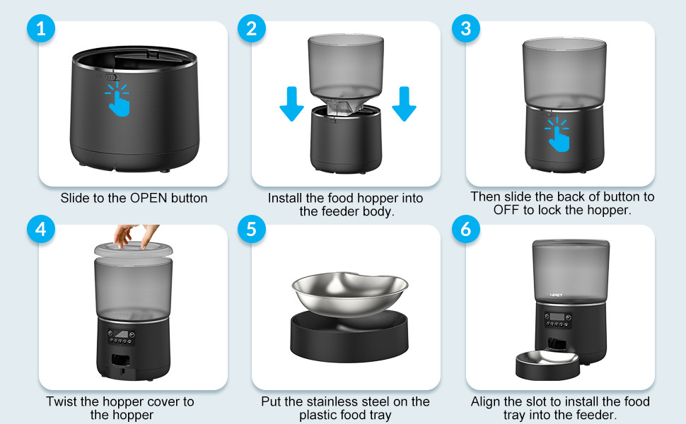 4L Automatic Pet Bowl Feeder Stainless Steel Self Feeding Cat Bowl