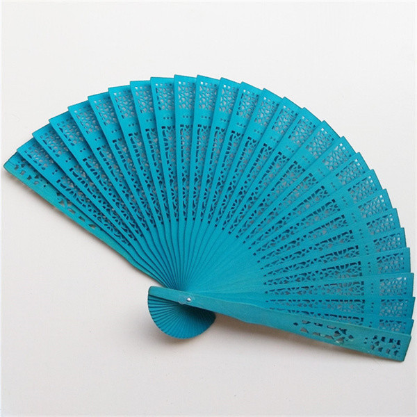 Personalized Foldable Hand Fans Custom Colorful Sandalwood Folding Hand Fan