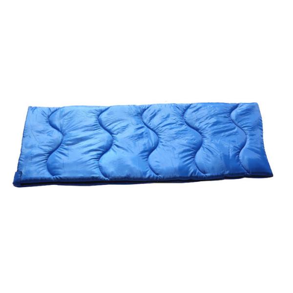 Quality Single Blue Dual Color Waterproof 190T Polyester Envelope Sleeping Bag 1.8KG 400GSM for sale
