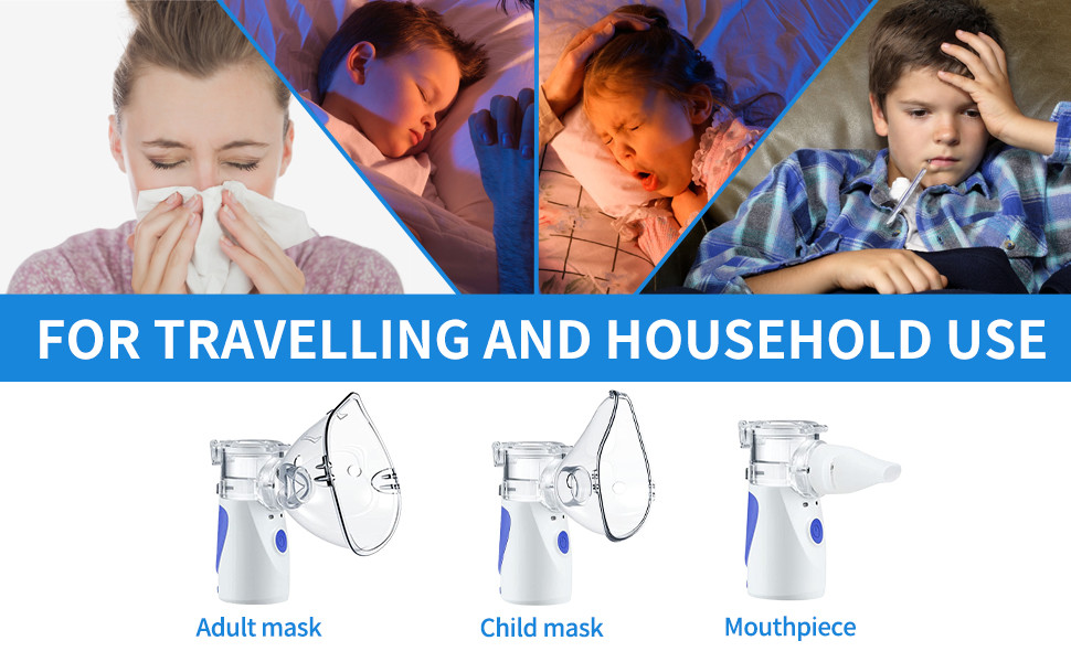 Adults And Children Portable Asthma Nebulizer Quiet And Efficient Atomizer