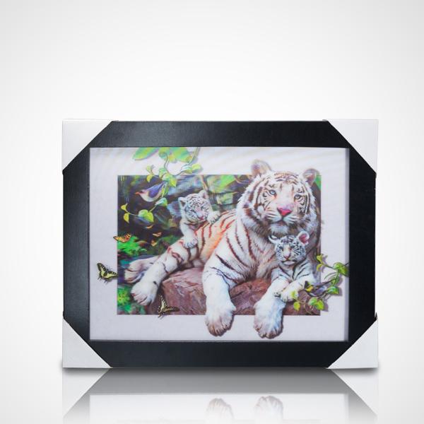3D lenticular painting poster PET 30*40cm 5D lenticular poster tigers 3D