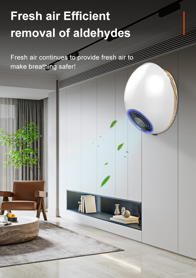 H13 UV Home Wall Mounted 80W Hepa Air Purifier With WiFi Sensors
