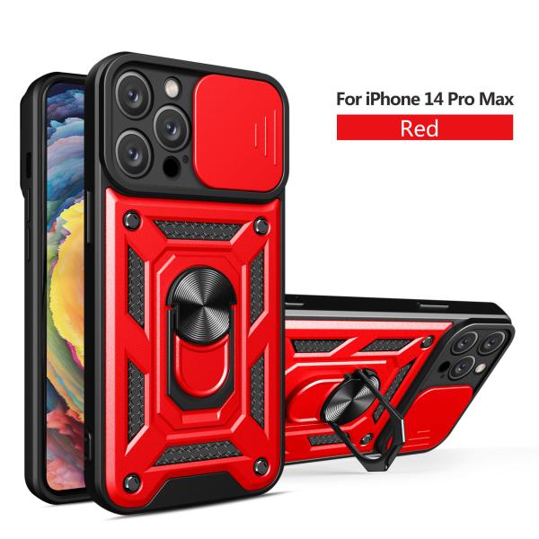 iPhone TPU Camera Protection Mobile Back Cover Hybrid Shockproof Kickstand Ring