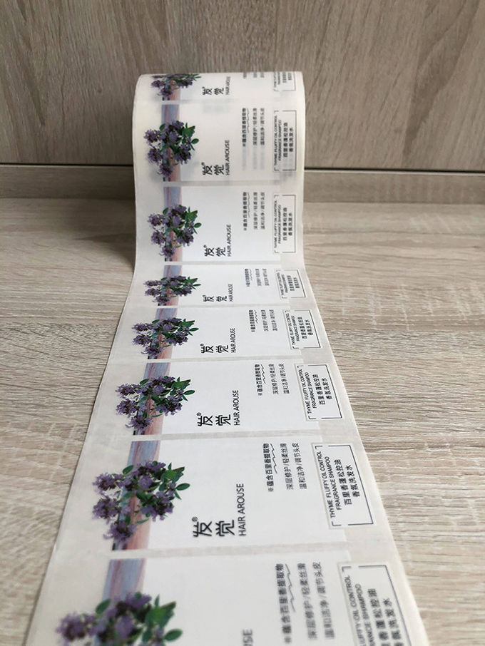 Full color printed waterproof clear vinyl shampoo bottle packaging sticky labels