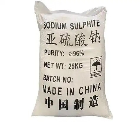 White Sodium Sulfite Na2SO3 Monoclinic Crystal Inorganic Raw Materials